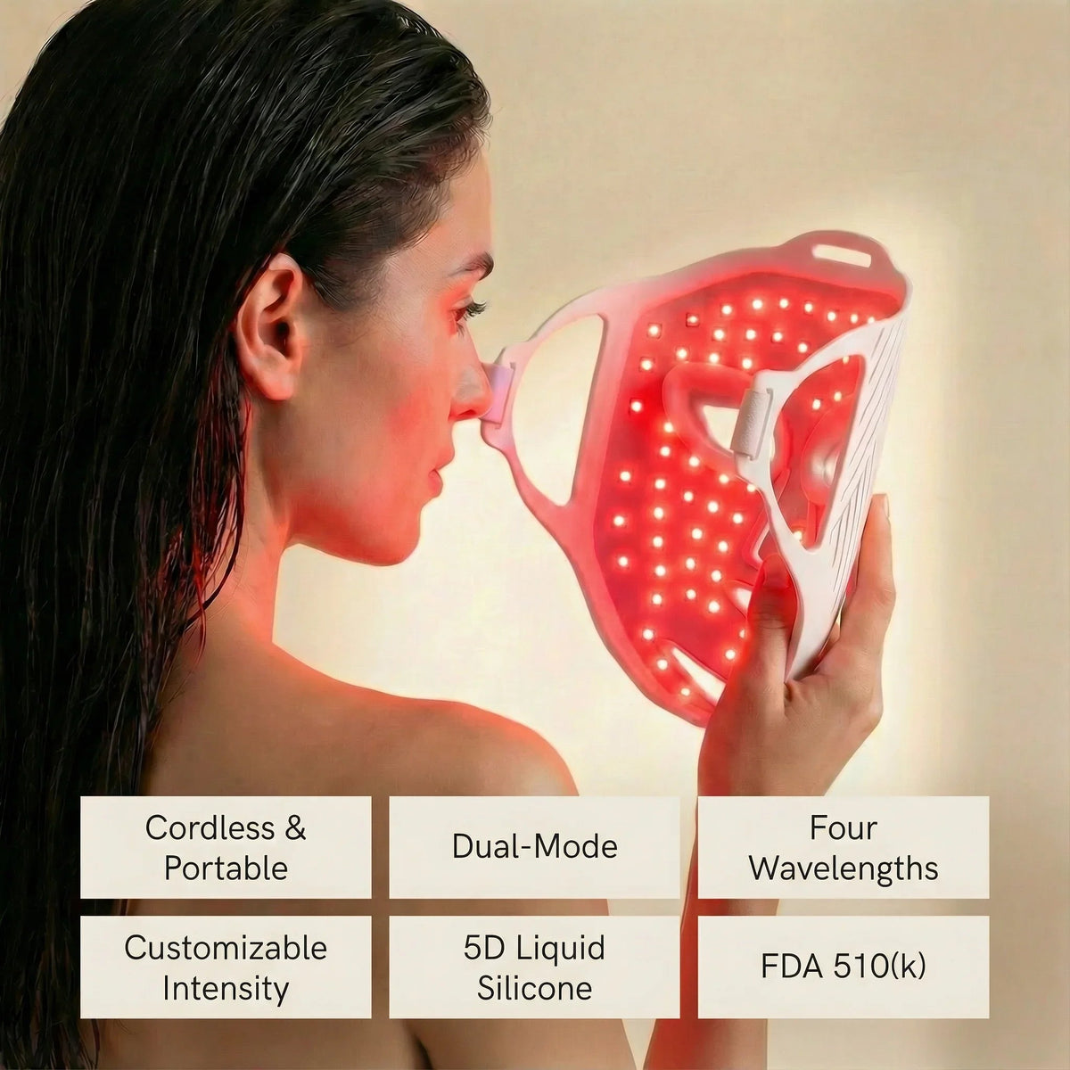 Nicebeam LED Red Light Therapy Face Mask | Skin Care