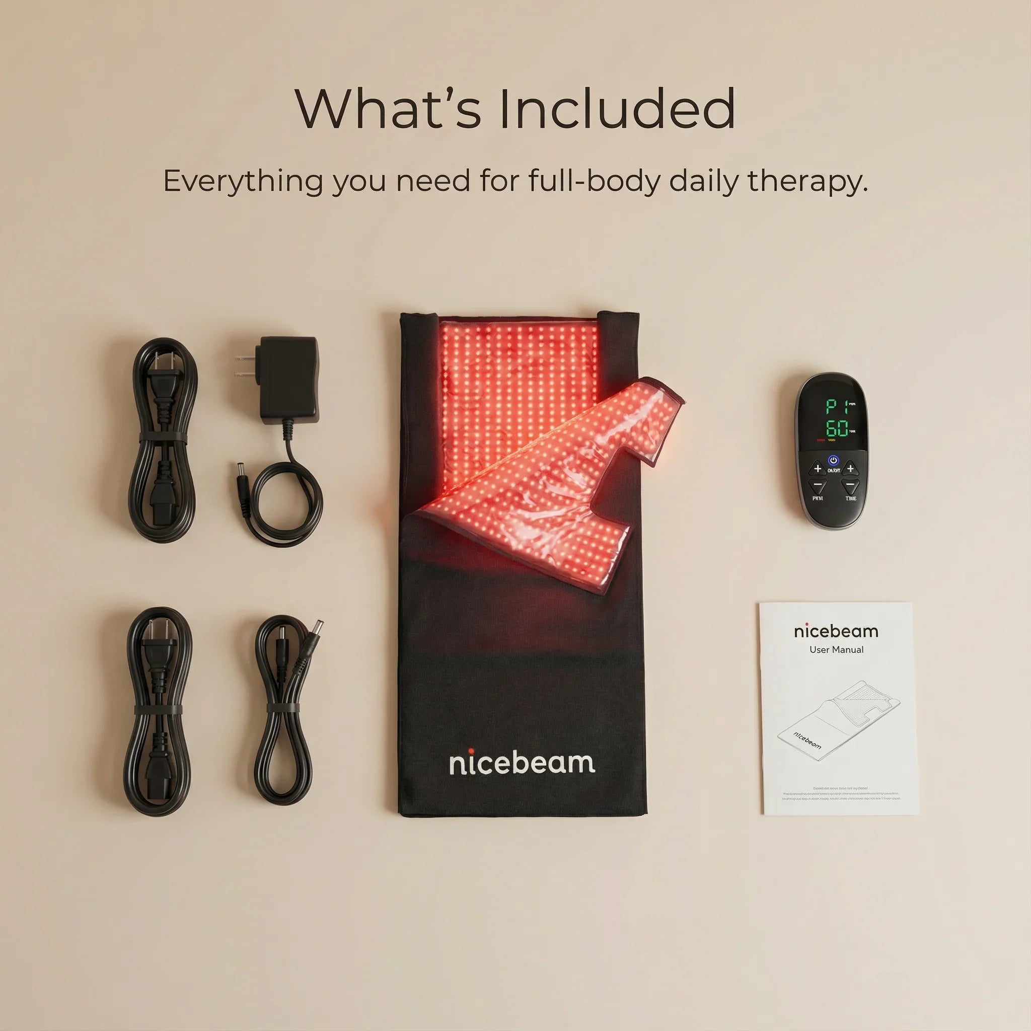 Nicebeam Full Body Red Light Therapy Bag | 660nm & 850nm