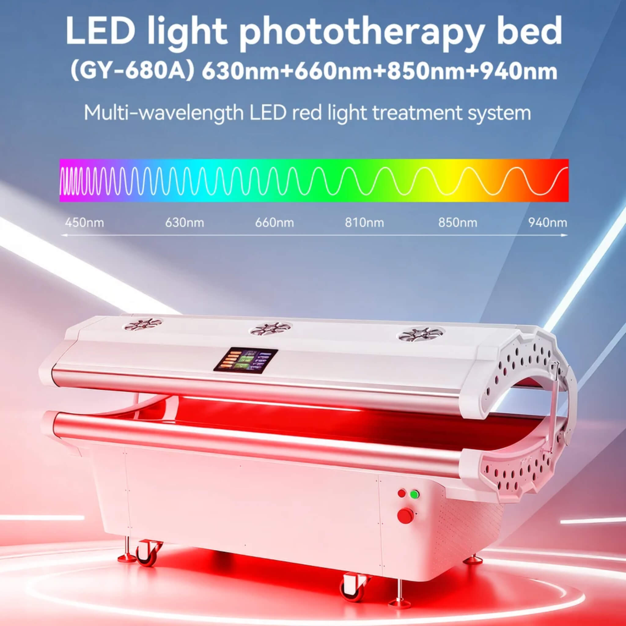 Dr. Fuji FJ-20061 full body LED red light therapy bed front view