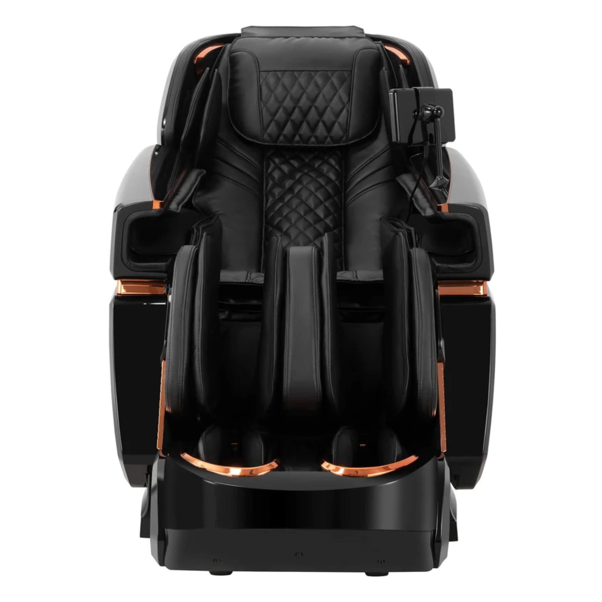 Front view of the Dr. Fuji FJ-8500 Plus AI 4D luxury massage chair featuring full-body air compression, tablet holder, and ergonomic design.