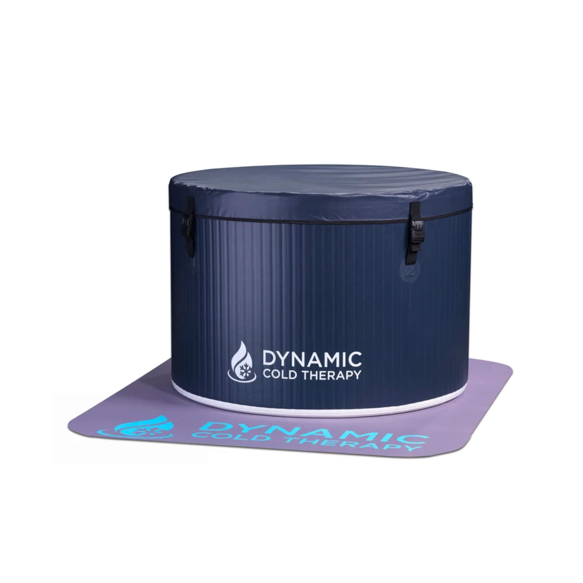 Dynamic Cold Therapy Inflatable Round Cold Plunge with locking safety cover closed