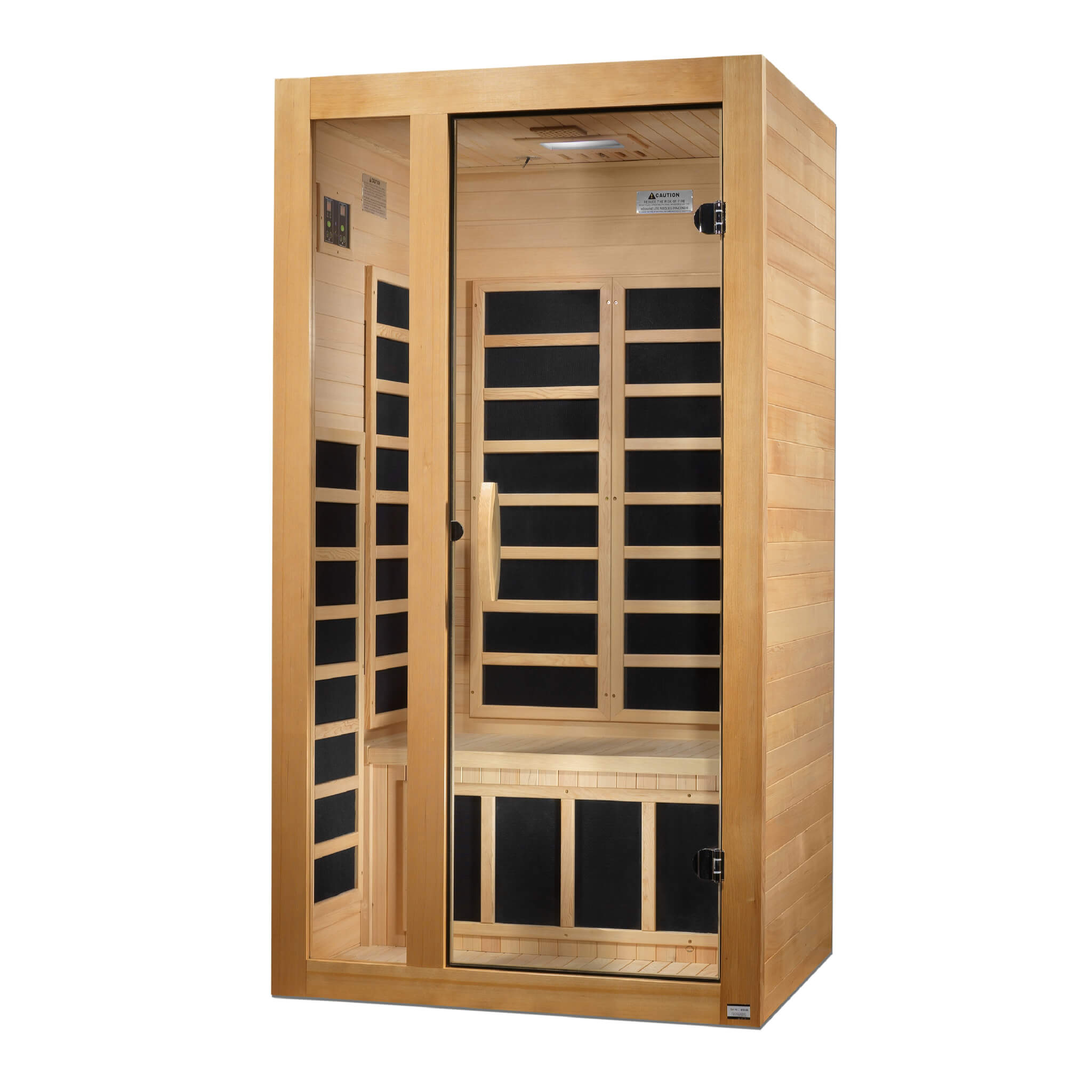 Dynamic Gracia Elite 1-2 Person Ultra Low EMF Far Infrared Sauna DYN-6119-01 Elite alternate angled exterior view