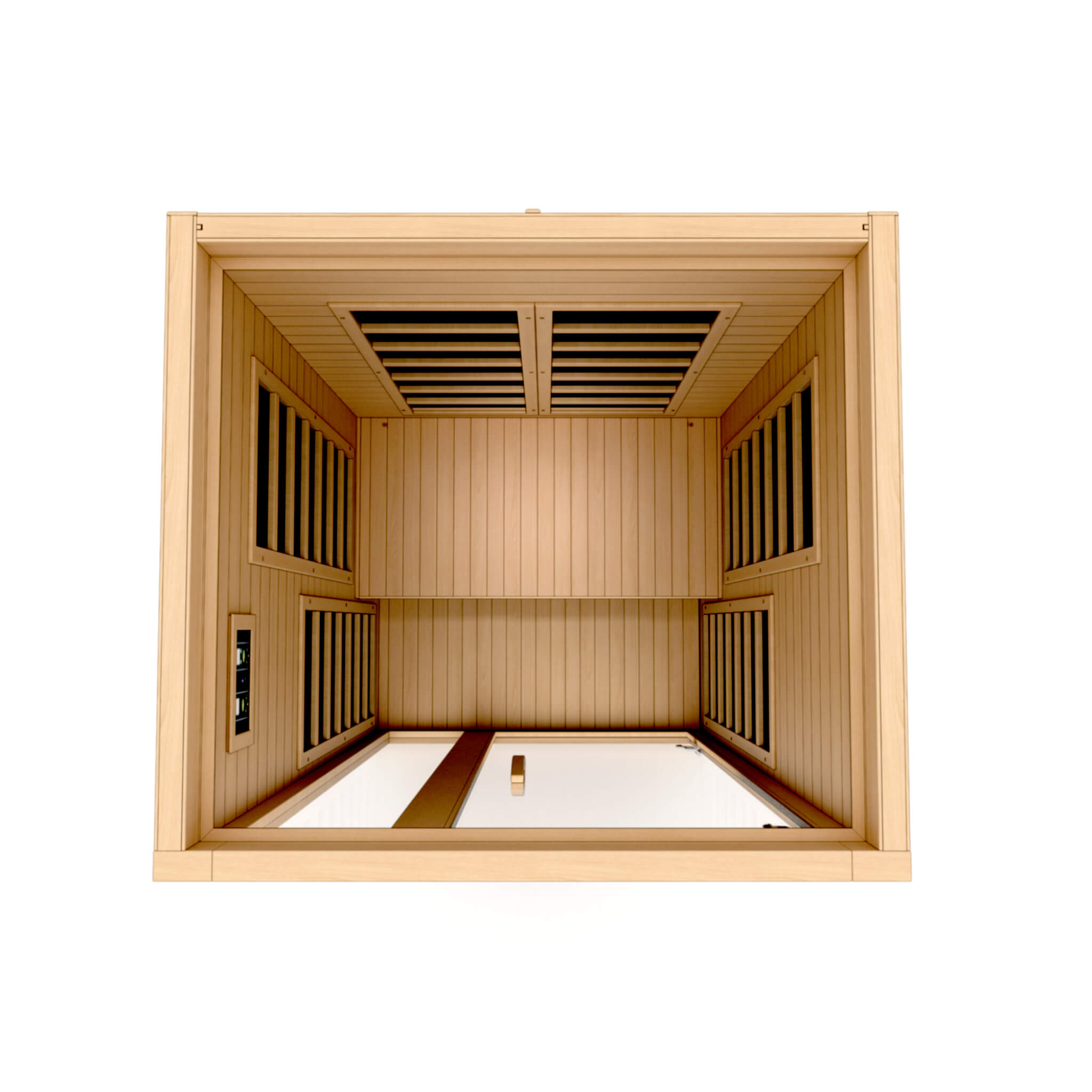 Dynamic Gracia Elite 1-2 Person Ultra Low EMF Far Infrared Sauna DYN-6119-01 Elite alternate overhead interior view