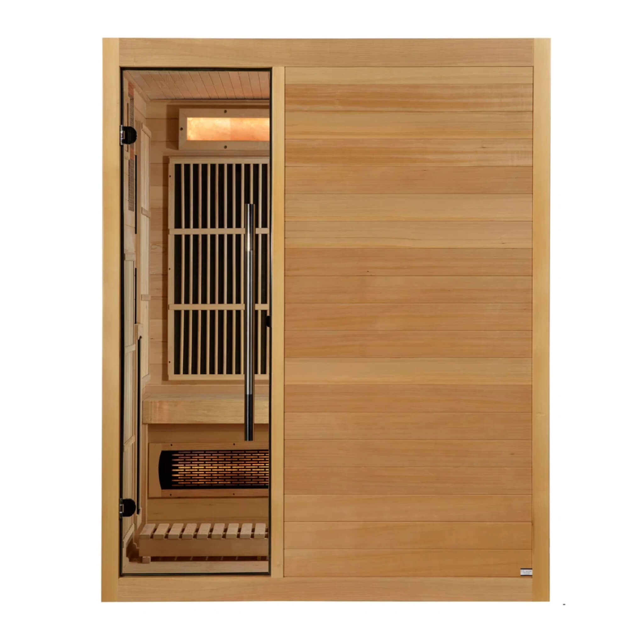 Golden Designs Soria hybrid sauna front view