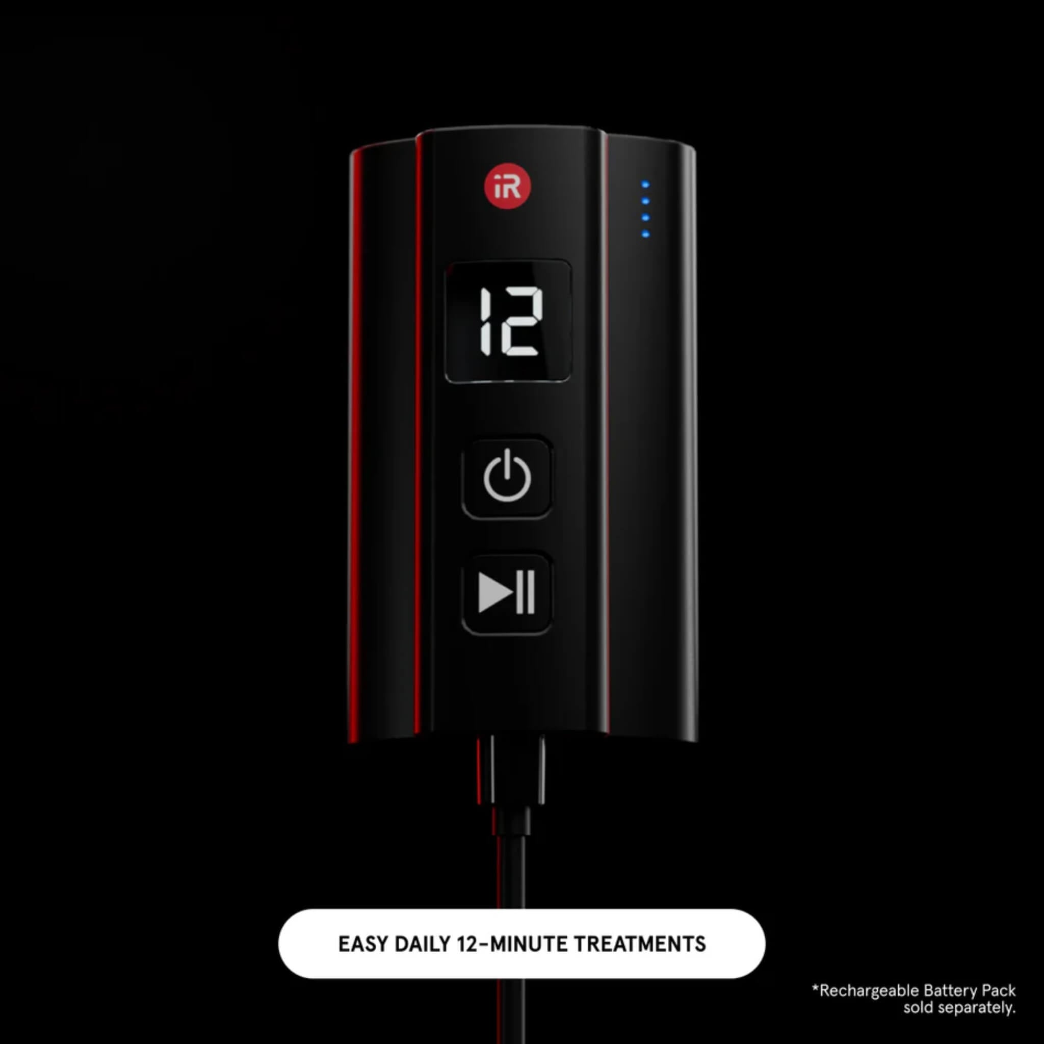 iRESTORE Elite controller with 12-minute timer display for daily laser hair growth treatment sessions