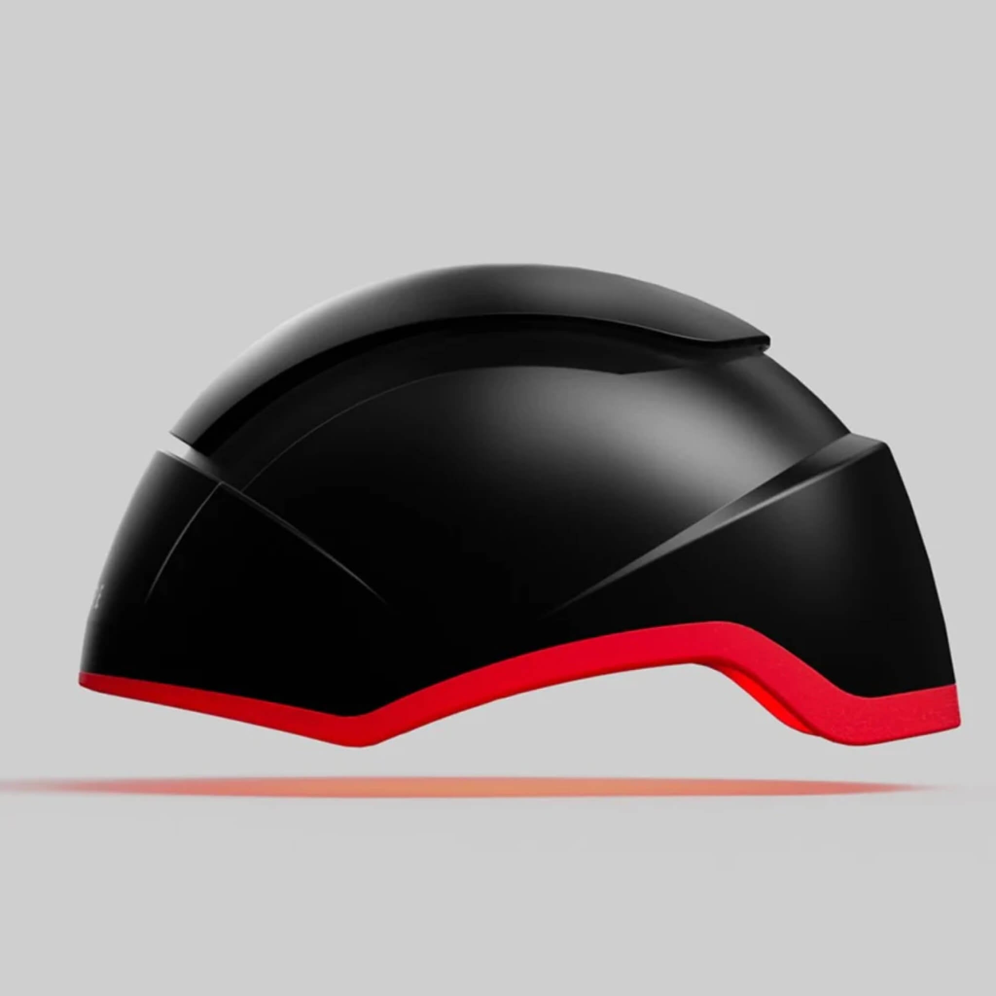 iRESTORE Elite laser hair growth helmet side profile view showing ergonomic helmet design