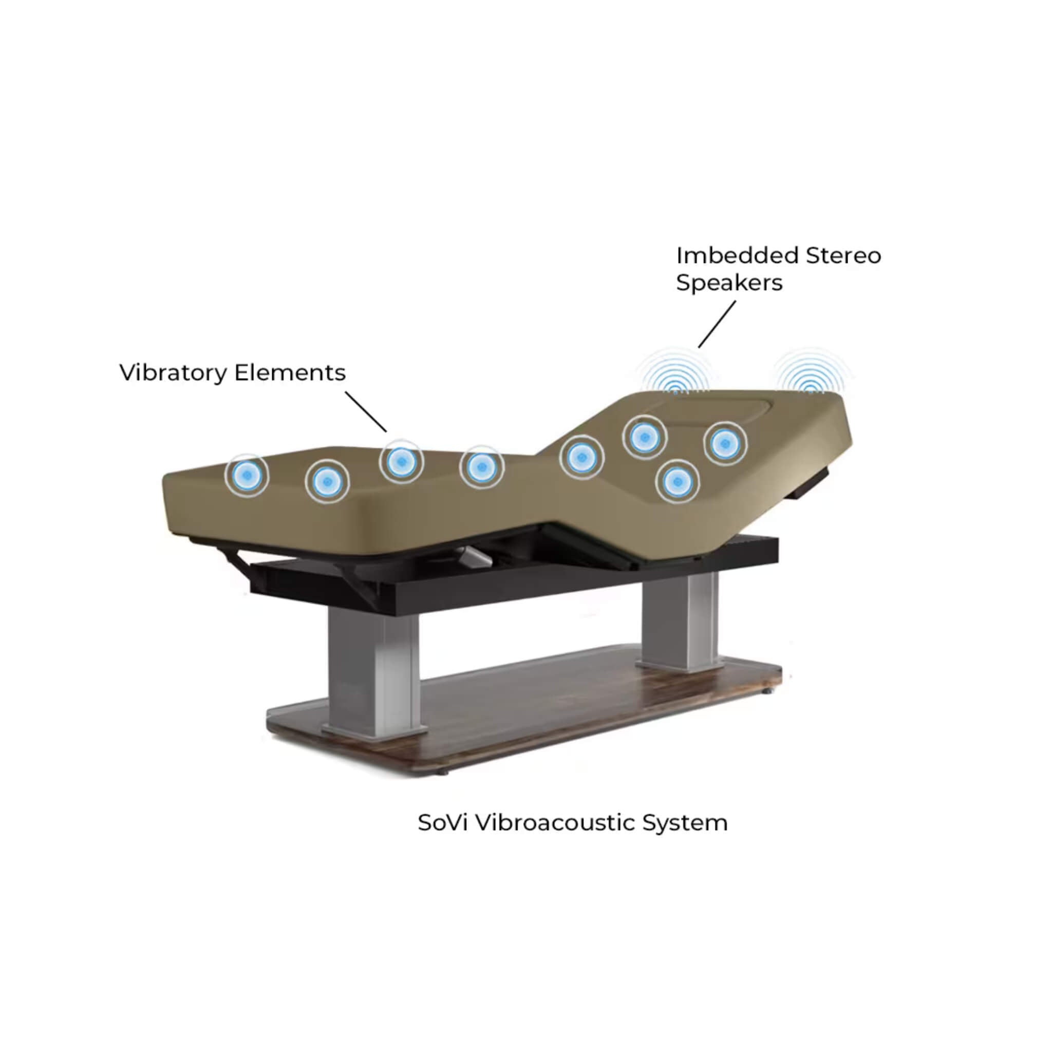 Oakworks Palas Zero Gravity Tilt Massage Table - Low Height with Heating & ABC