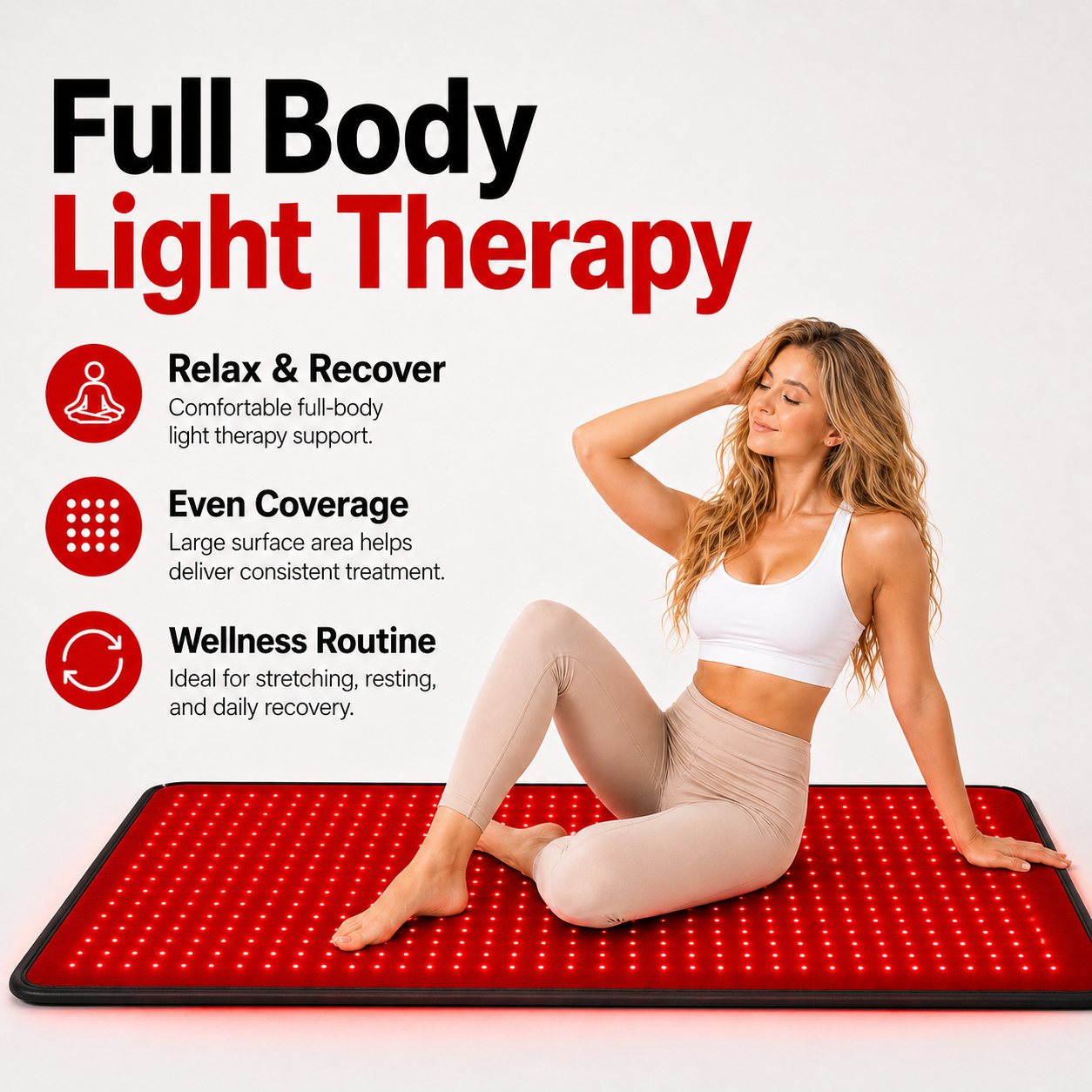 FullGlow 180 Full Body Red Light & Near Infrared Mat