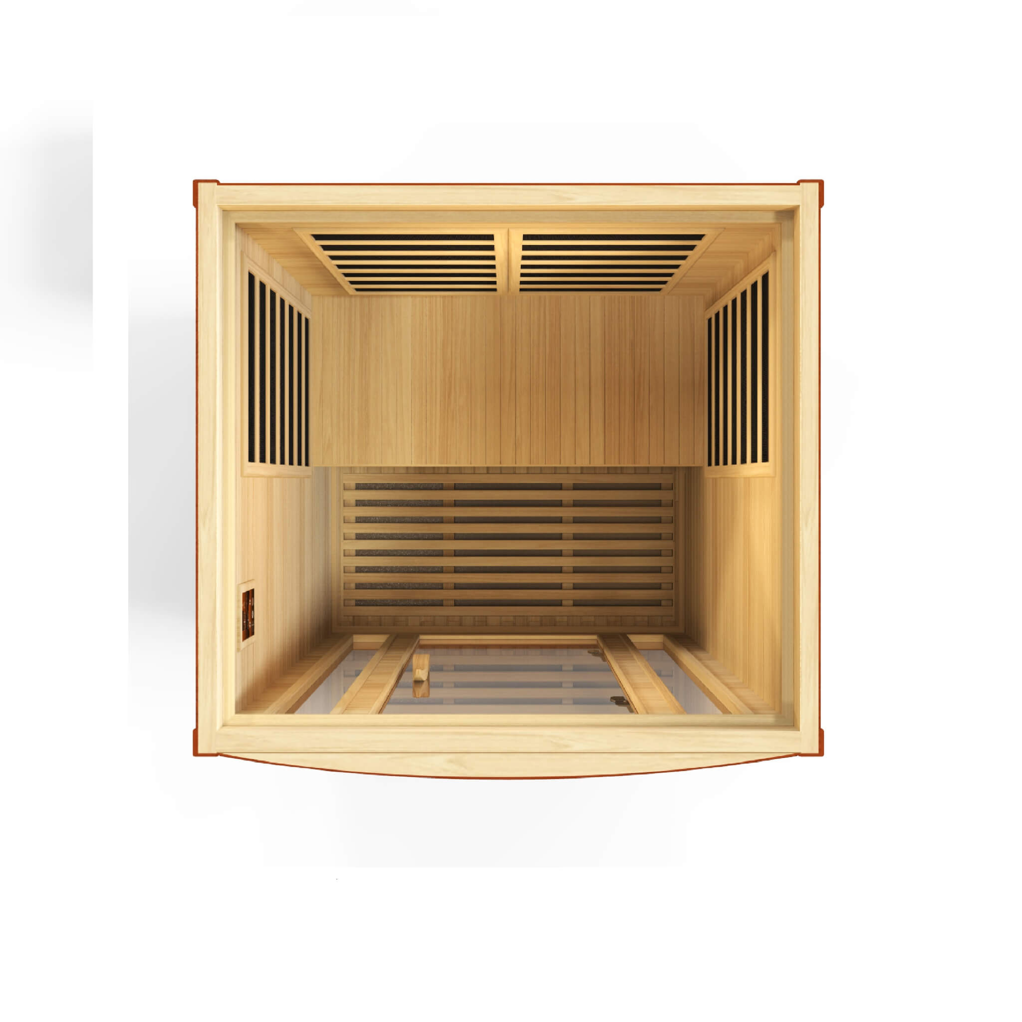 Interior top view showing the heater layout inside the Dynamic San Marino Elite infrared sauna