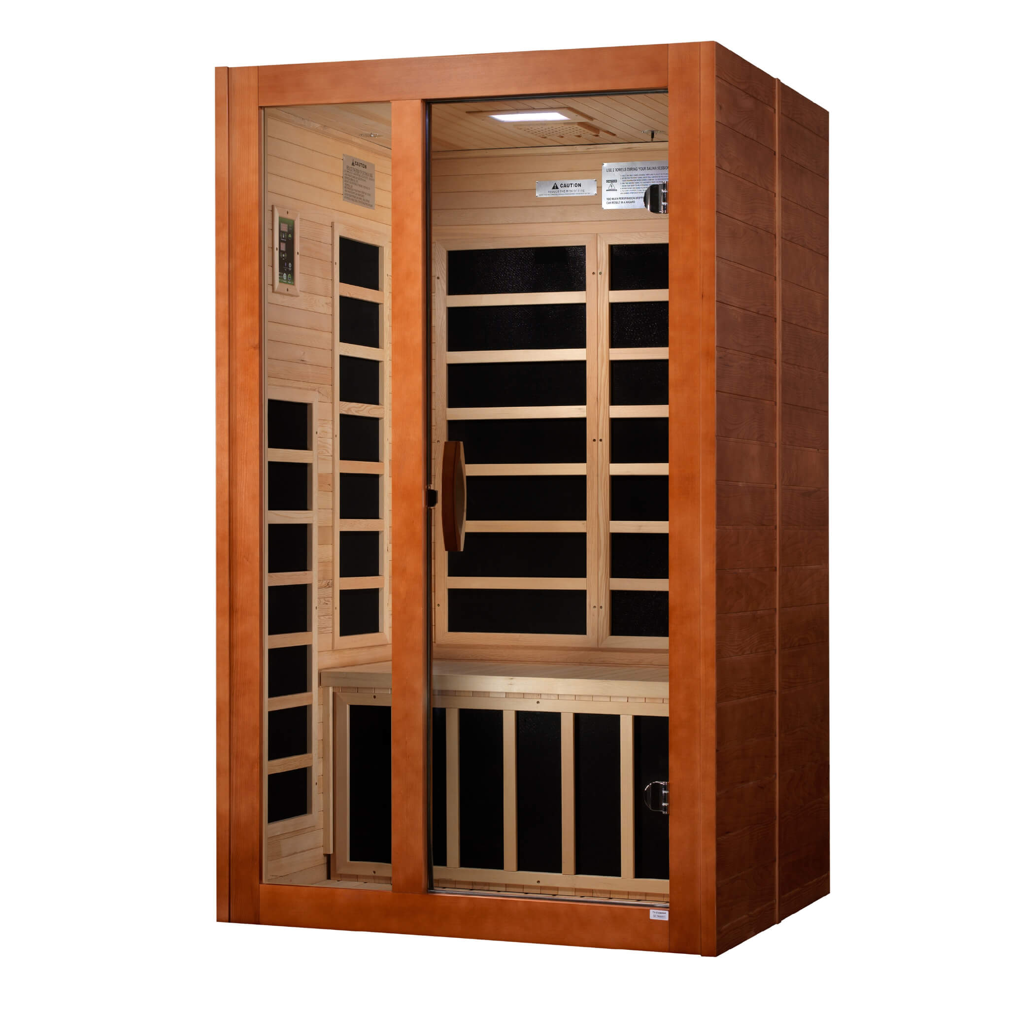 Dynamic Santiago Elite 2 Person Ultra Low EMF Far Infrared Sauna side perspective