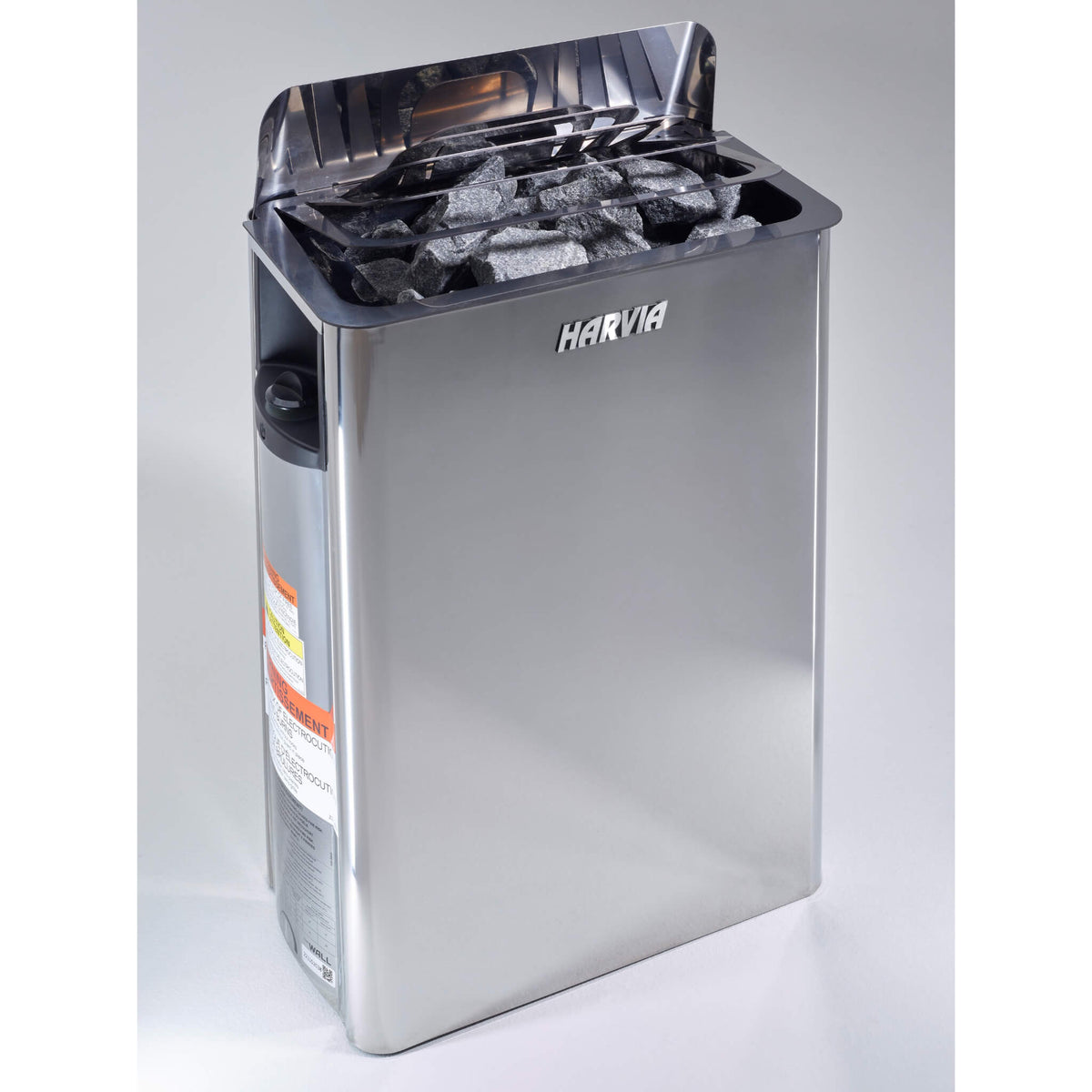 Harvia 6.0 kW electric stove included with the Golden Designs Hanko traditional steam sauna