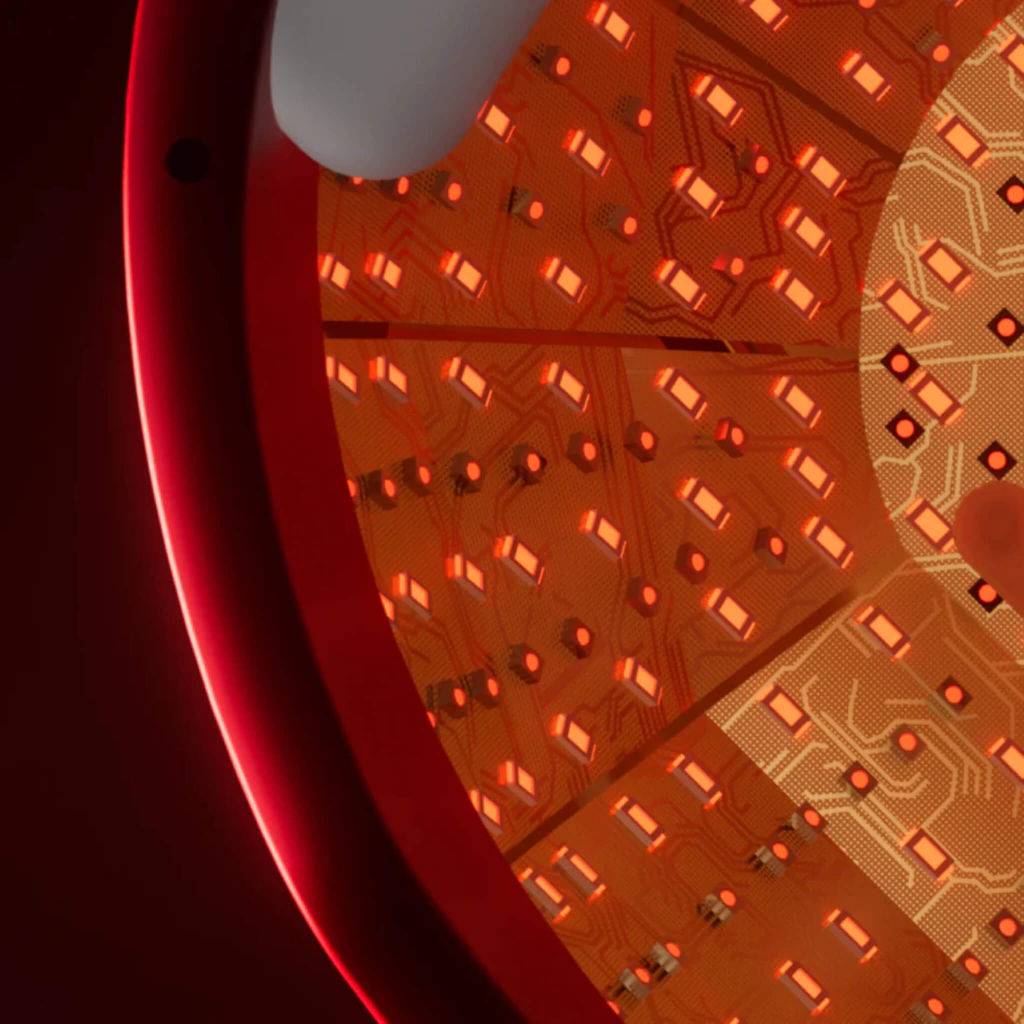 iRESTORE Elite interior laser and LED circuit board showing medical-grade diode technology