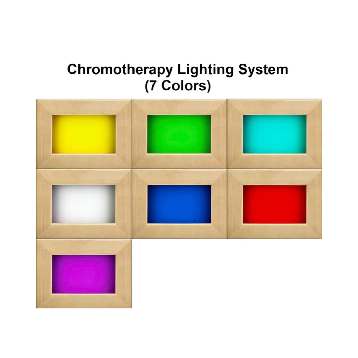 Narvik Sauna chromotherapy lighting system with seven available color settings