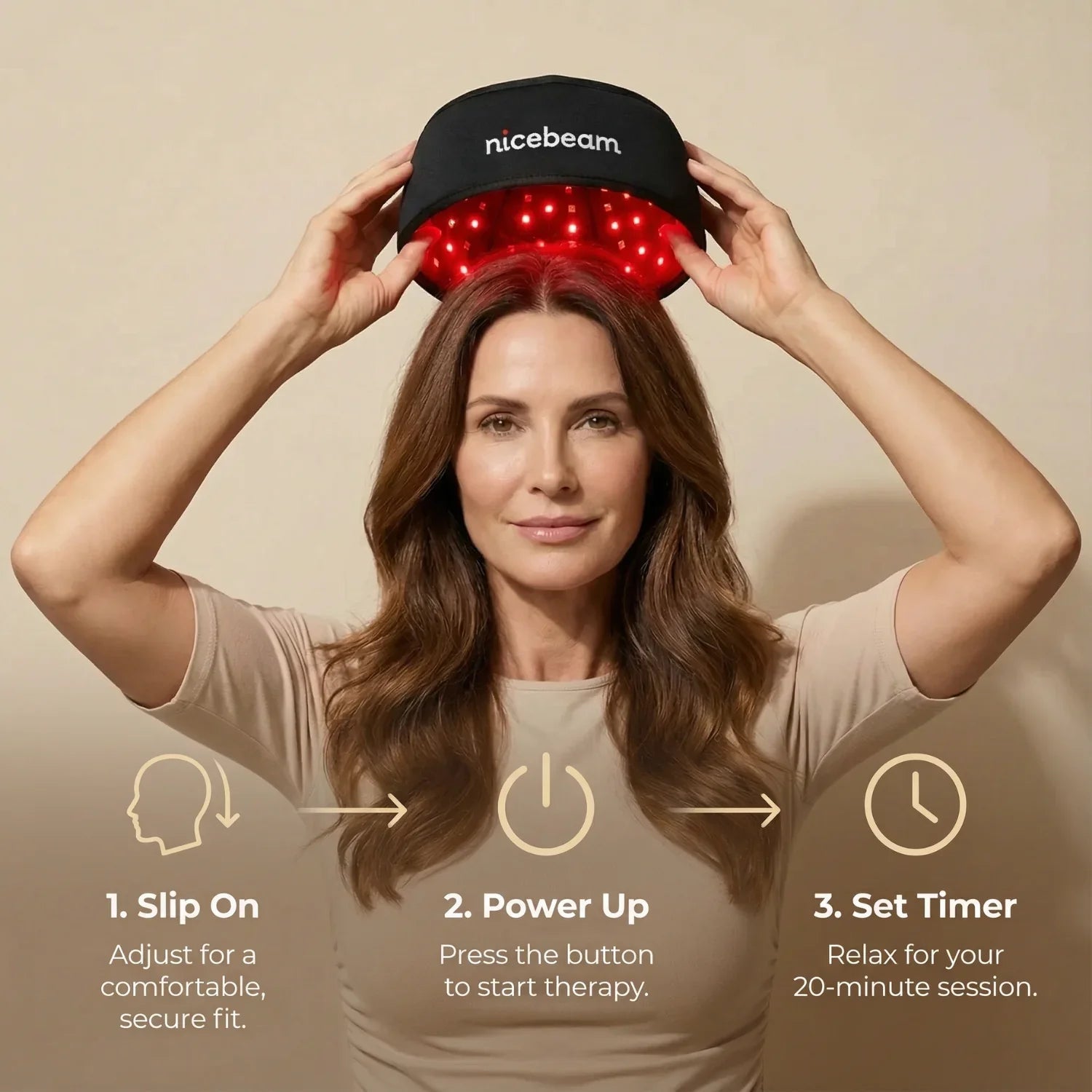 Nicebeam Red Light Therapy Hat | Hair Growth Support