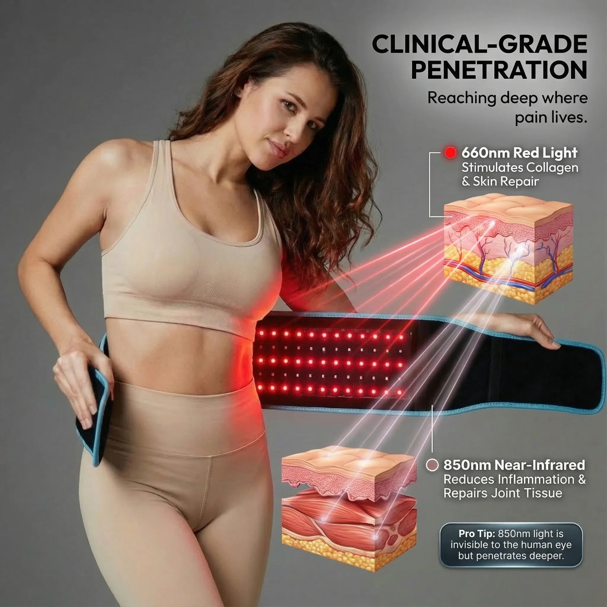 Nicebeam Red Light Therapy Belt | Back & Waist Relief