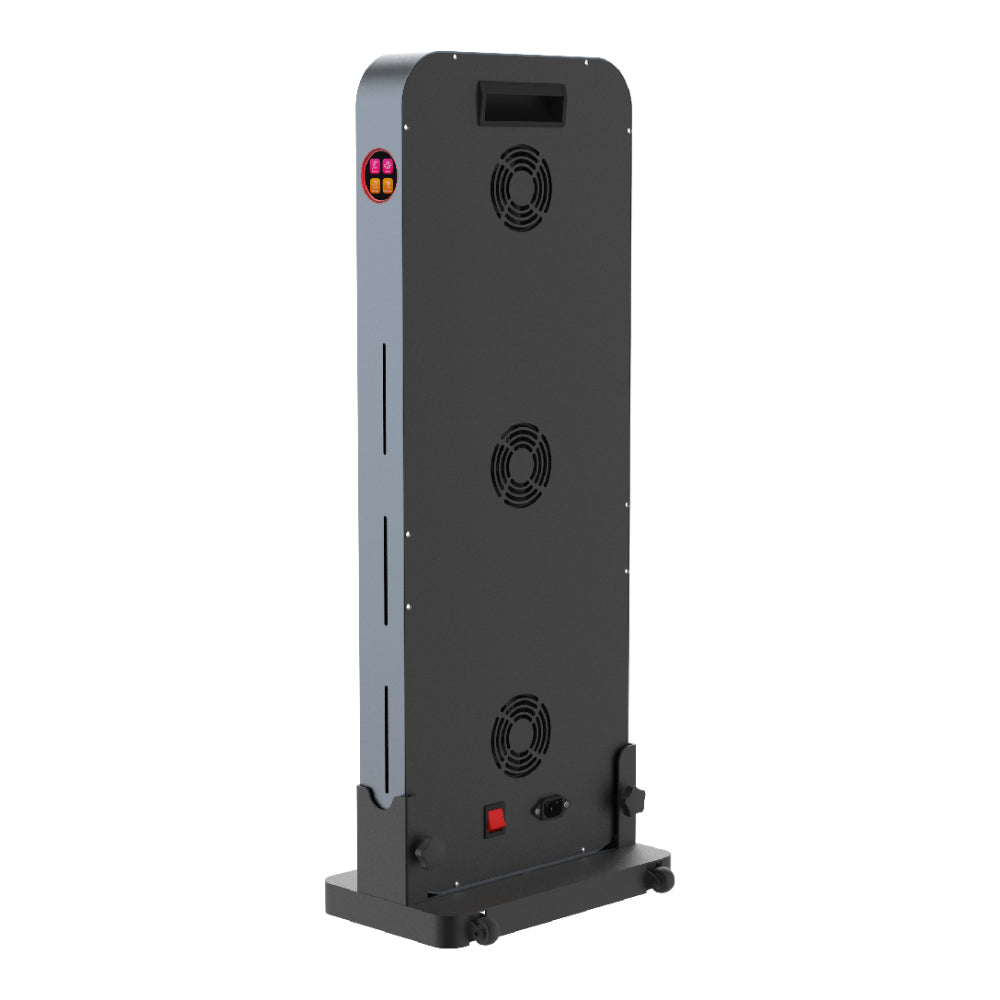 RLT Home Total Spectrum COMPACT Red Light Therapy Device rear angle view showing the back panel and stand