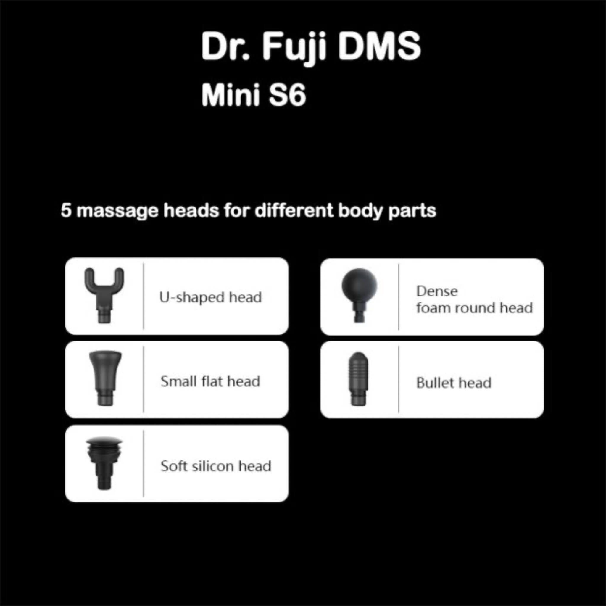 Dr. Fuji DMS MINI S6 Deep Muscle Massager | 5-Speed Percussive Therapy Device